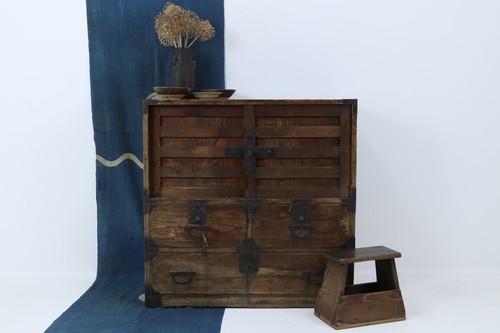 Antique japanese keyaki choba - antique,