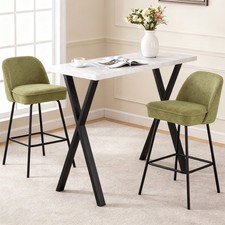 2 Fabric Bar Chairs and Marble