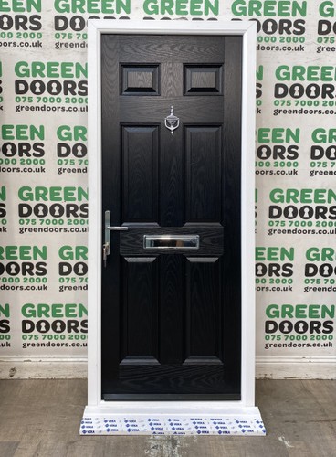 Black composite front door - composite,