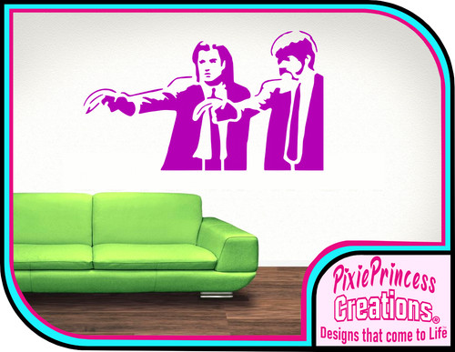 Banksy pulp fiction stencil - banksy,