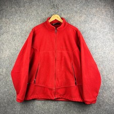 Rohan Fleece Jacket Mens XL Extra Large Red Thermal Core Sweatshirt Full Zip