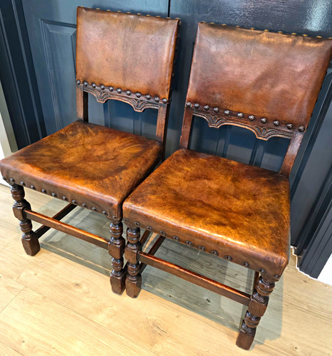 Pair vintage oak - vintage,