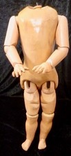 18" / 45cm ANTIQUE WOODEN DOLL JOINTED BODY,  DOLL HOSPITAL SPARES, c. 1890