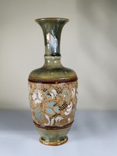 Rare ANTIQUE Jade Green ROYAL DOULTON &SLATER Vase