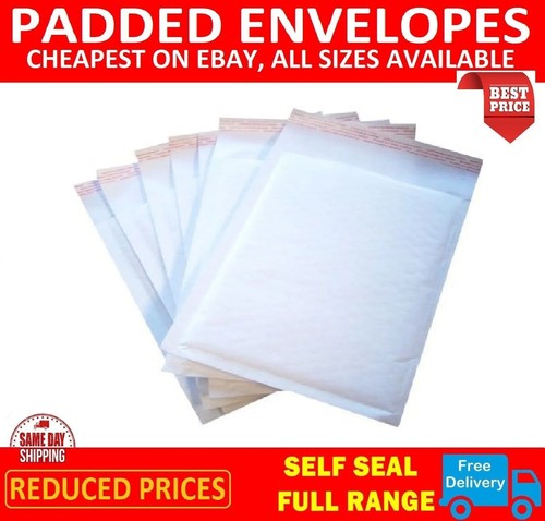 White padded bubble envelopes - padded,