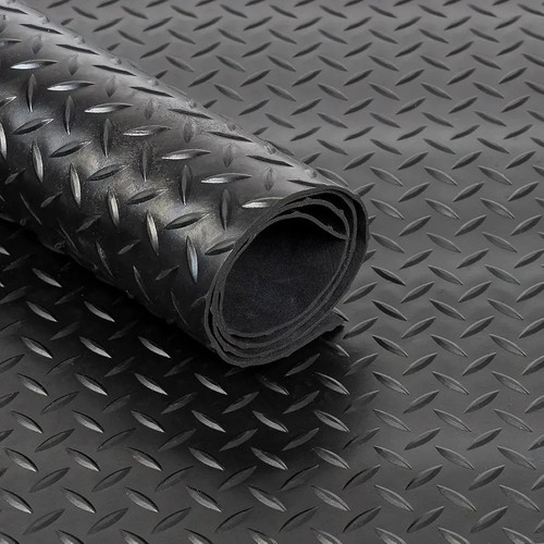 Black rubber matting roll - rubber, 1.5m