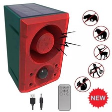 Solar Outdoor Motion Sensor Alarm-Dog Barking&Gunshot Sound,SupportRecording