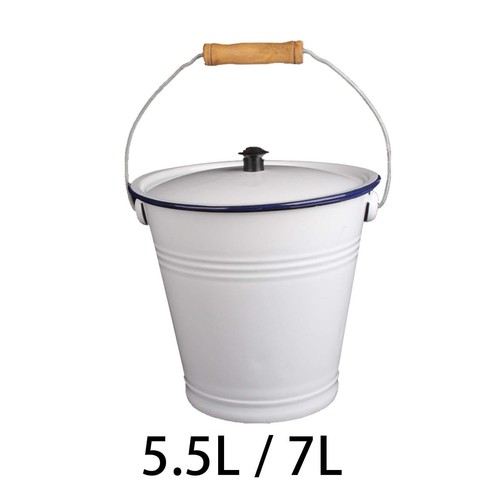 Enamel bucket enamelware - enamel,