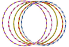 50cm 60cm 70cm Multicolor Stripy Glitter Hula Hoops Kids Adults Outdoor Exercise