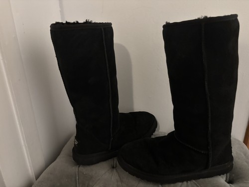Ugg classic tall black - black, suede