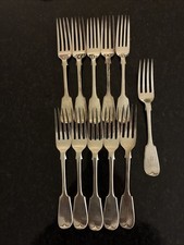 Eleven Antique Silver Plated