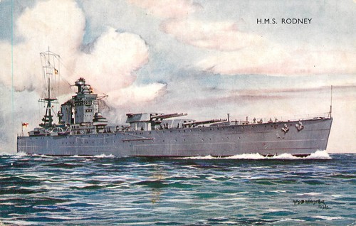 Hms rodney postcard - -,