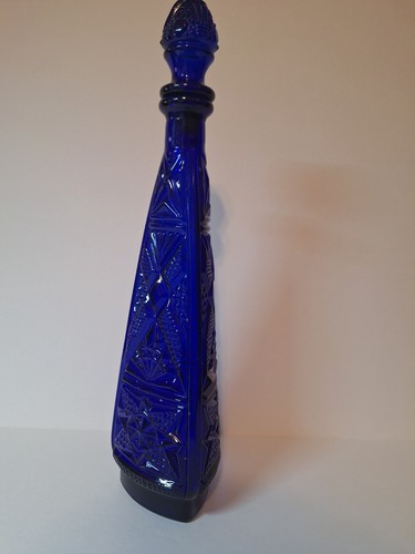 Cobalt blue bottle art - blue,