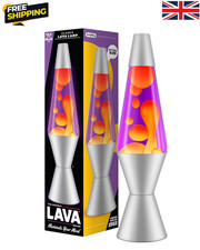 XL Retro Lava Lamp Classic Large Rocket Yellow Purple Decorative Lighting Larva