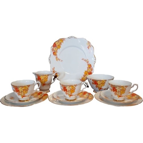 Royal stafford tea set - tea, autumn