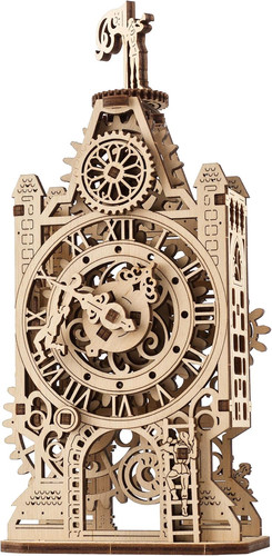 Old clock tower - old, wooden