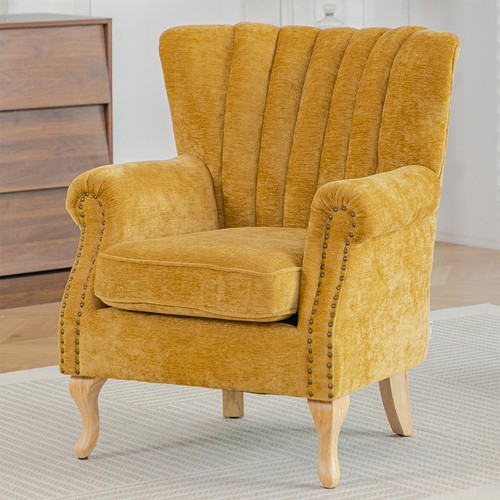 Chenille accent armchair - accent,