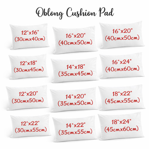 Oblong cushion pad - cushion, rectangular