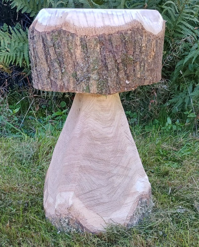 Mushroom stool solid wooden