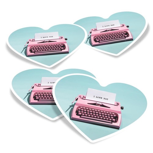 Heart vinyl stickers pink - vinyl,