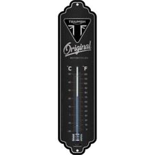 Triumph Retro Thermometer Metal Vintage Design 28cm Motorcycle Motorbike