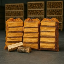 25kg Birch Hardwood Logs, 8.5kg Nets, Kiln Dried, Ready to Burn