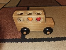 T-Burg Wooden School Bus Toy With Driver And Student