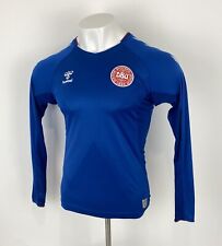 Denmark 2018 GK Football Shirt Hummel Blue Long Sleeve Size XS Adult