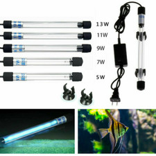 5-13W Aquarium Fish Tank Pond UV Steriliser Light Water Clean Lamp Submersible