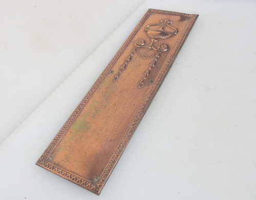 Antique copper finger plate - antique,