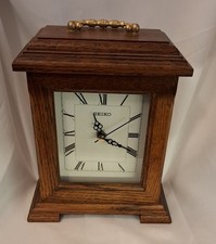 Vintage Wooden Seiko Mantel Clock Excellent Condition. Keeps Time. 