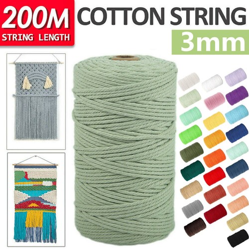 3mm 200m natural cotton - 200m,