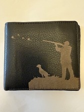 Leather Hunting Scene Wallet In Brown New