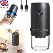Portable Electric Burr Coffee Grinder Grinding Mill USB For Coffee Beans Kit New