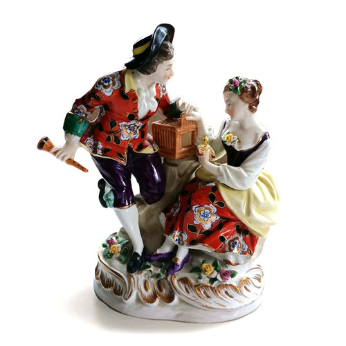 Vintage porcelain courting - porcelain,