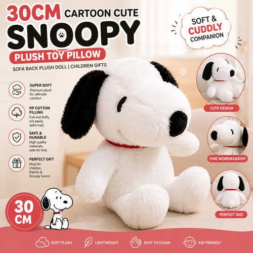 30cm cartoon cute snoopy plush - cartoon,