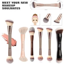 Dual-Ended Makeup Brush for