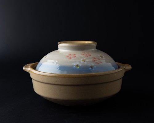 Japanese clay pot - with, –