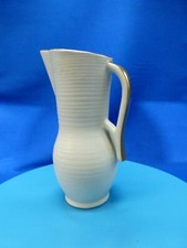crown devon jug white and gold