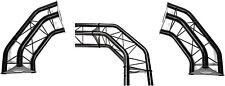 Pair(2) Two 1.64M Black Corners For 10" Bolted Triangle Trusses DJ Lighting Arch
