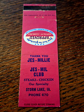 Vintage Matchbook: Jes-Mil