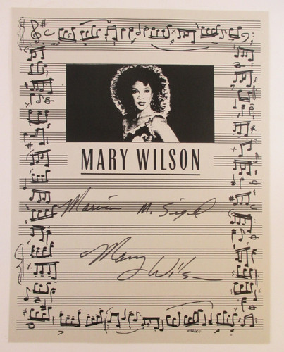 Signed mary wilson 8x11 - wilson, 8x11"