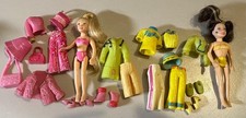 Polly Pocket Dolls, Clothes, Shoes Accessories Bundle