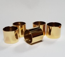 PLAIN BRASS COLLARS Choice of 9 SIZES 20mm-30mm i/d. for Walking Stick Making
