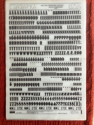 Four letraset instant - letraset,