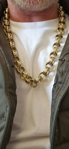 9ct gold belcher chain - 9ct, 24inch