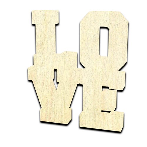 Love laser cut - love, unfinished