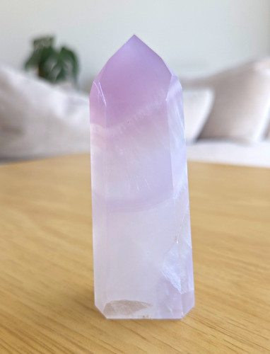 Lavender fluorite tower - fluorite,