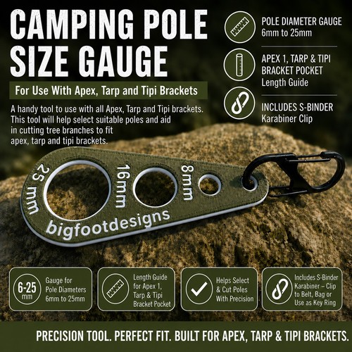 Lavvu pole size gauge - lavvu,