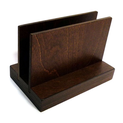 Wooden menu holder leaflet - wooden,